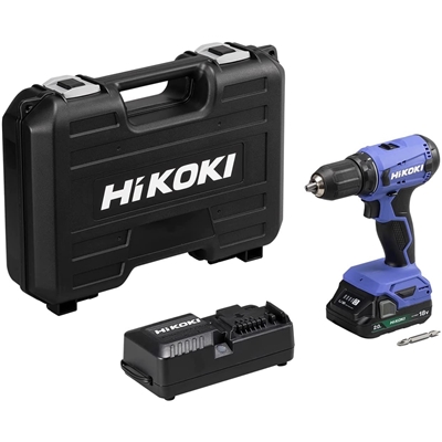 HIKOKI ハイコーキ 18V コードレス ドライバドリル チャック 1.5~13mm 2.0Ah 蓄電池×1個 充電器 ケース付 [ネジ 締付 穴あけ 鉄工 木工 DIY] FDS18DF(BG) 