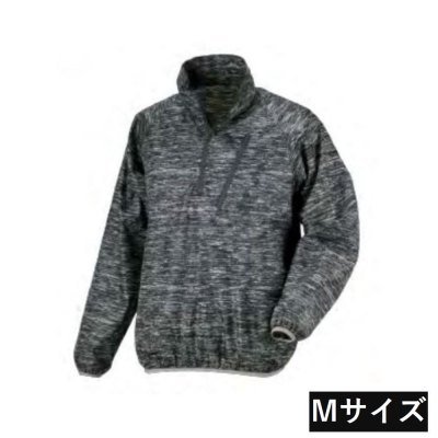 カジメイク 防風プルオーバー Mサイズ [ウィンドブレーカー ジャンパー メンズ レディース 男女兼用 防風 作業着 おしゃれ] 杢グレー 2276 