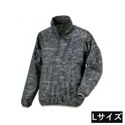 カジメイク 防風プルオーバー Lサイズ [ウィンドブレーカー ジャンパー メンズ レディース 男女兼用 防風 作業着 おしゃれ] 杢グレー 2276 
