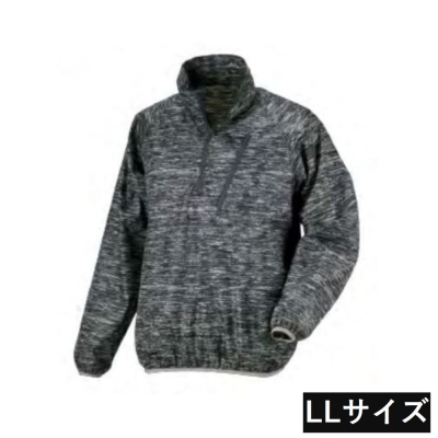 カジメイク 防風プルオーバー LLサイズ [ウィンドブレーカー ジャンパー メンズ レディース 男女兼用 防風 作業着 おしゃれ] 杢グレー 2276 