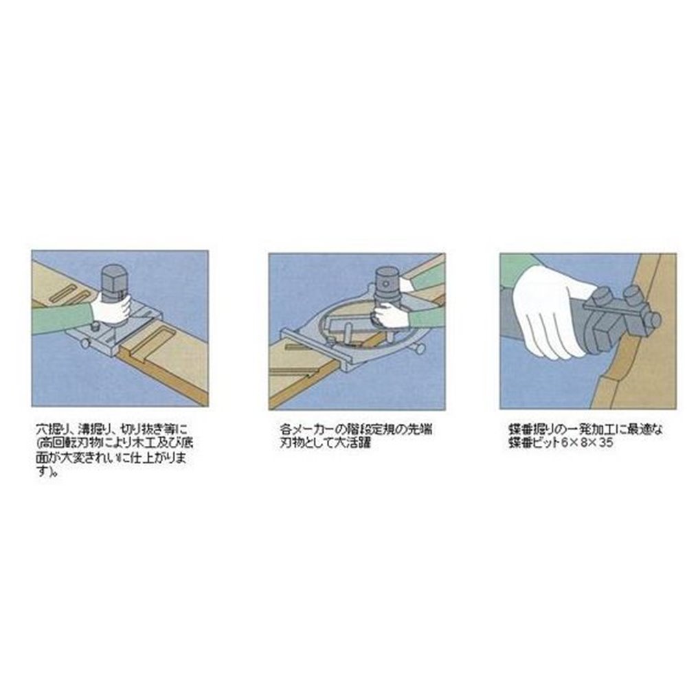 大日商 木工ビット 超硬ストレートビット 12×20 [作業工具 ルーター 木工 穴掘り 溝掘り] S1220