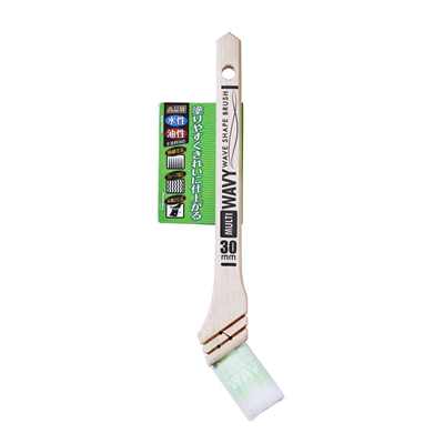 アサヒペン ウェーブ化繊ハケ WAVY 多用途用 30mm [刷毛 水性塗料 油性塗料 ニス ステイン] WCO-30