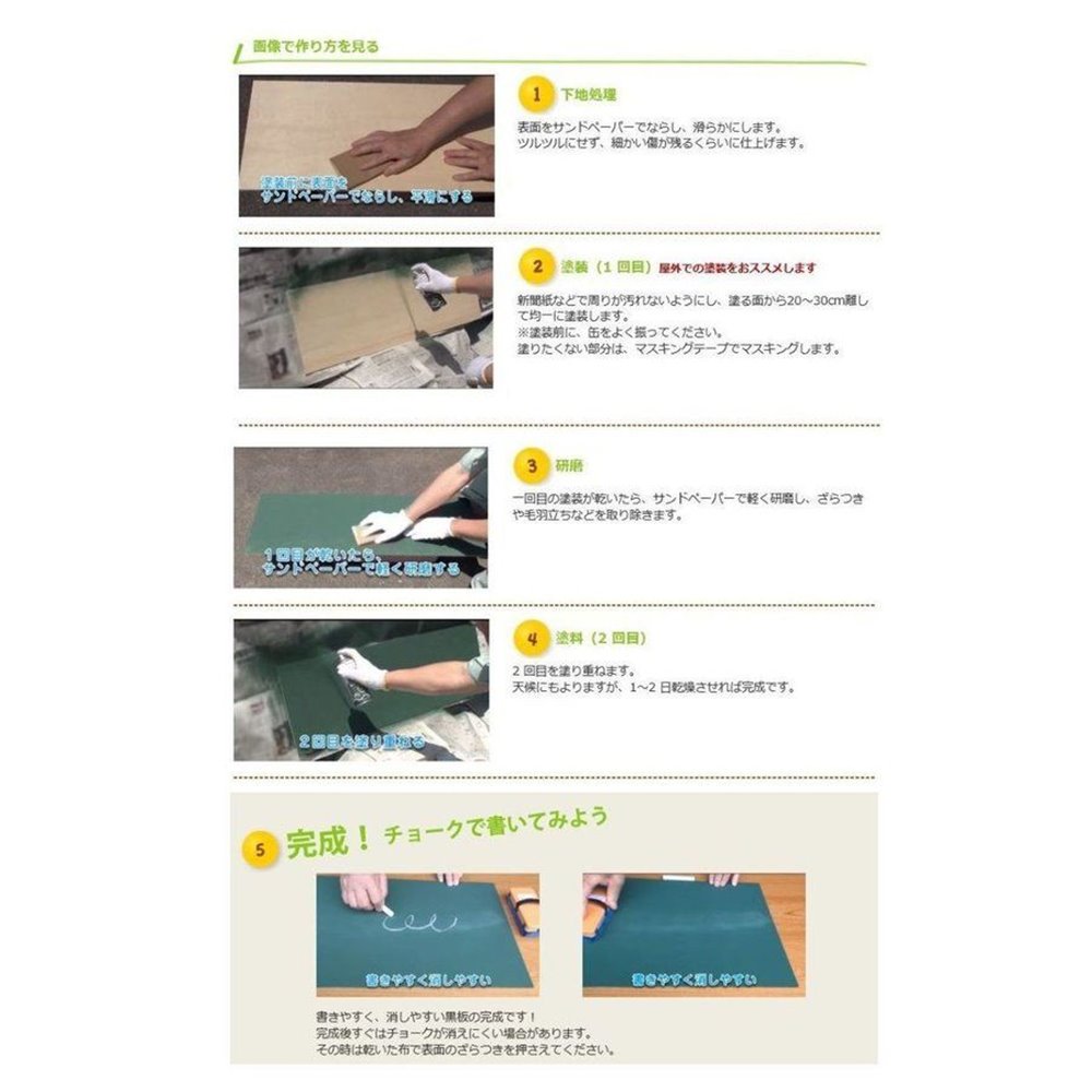 サンデーペイント 黒板用スプレー・黒板用塗料（黒） 【0.3L（300ml）】 