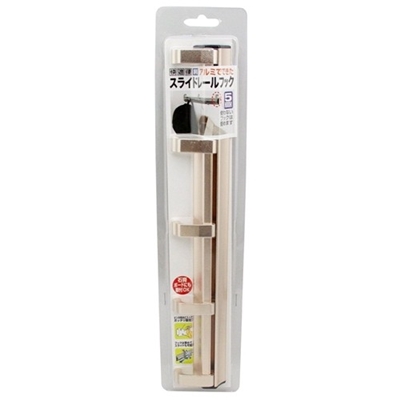 ノムラテック 快適便利　アルミでできたスライドレールフック　5フック 　シャンパンゴールド N-2394