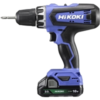 HIKOKI ハイコーキ 18V コードレス ドライバドリル チャック 1.5~13mm 2.0Ah 蓄電池×1個 充電器 ケース付 [ネジ 締付 穴あけ 鉄工 木工 DIY] FDS18DF(BG) 