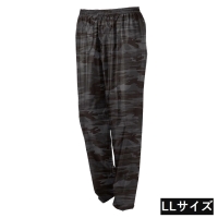 カジメイク 迷彩パンツ LLサイズ [合羽 レインウェア ズボン メンズ レディース 男女兼用 防風 撥水 作業着] ブラックカモフラージュ 2275 