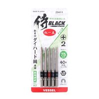 高儀 侍BLACK サキスボ段付ビット 75mm 5本組[電動ドライバー用ビット インパクト ドリル ドライバ プラス] SD-75-5 